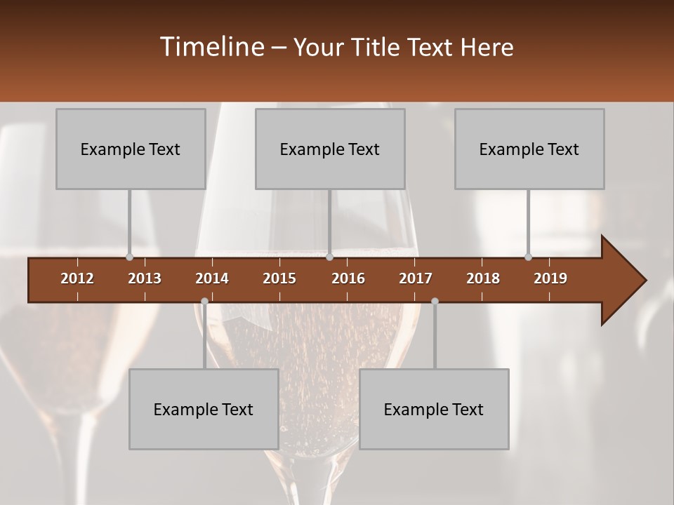 A Couple Of Wine Glasses Sitting On Top Of A Table PowerPoint Template