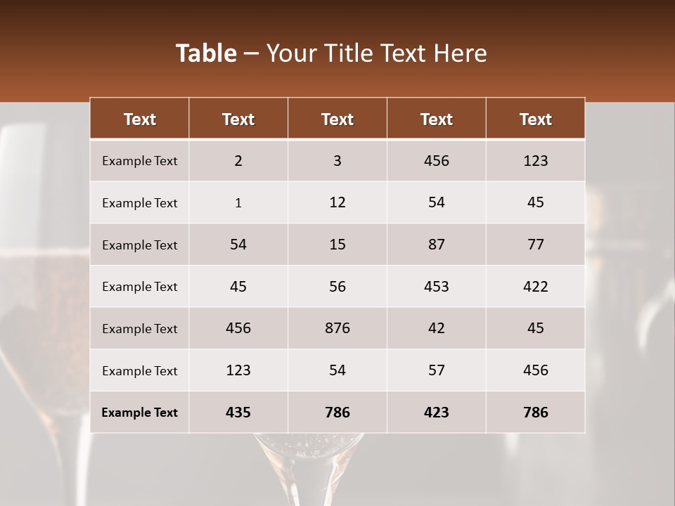 A Couple Of Wine Glasses Sitting On Top Of A Table PowerPoint Template