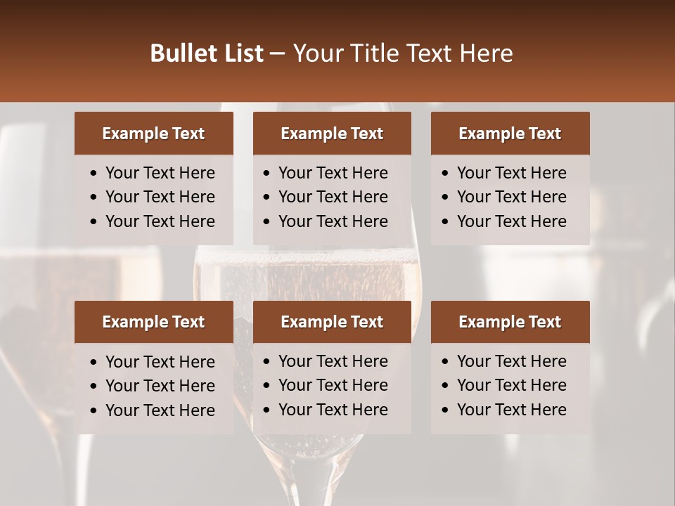 A Couple Of Wine Glasses Sitting On Top Of A Table PowerPoint Template