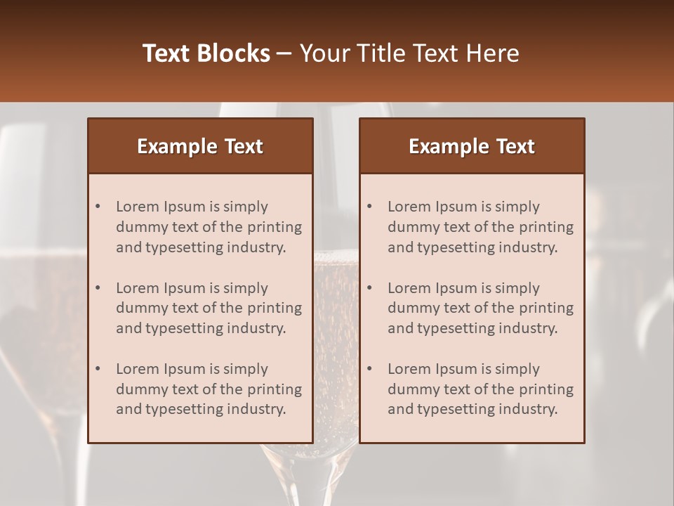 A Couple Of Wine Glasses Sitting On Top Of A Table PowerPoint Template