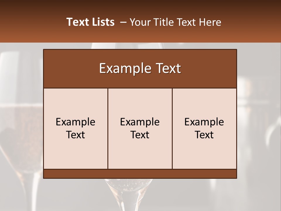 A Couple Of Wine Glasses Sitting On Top Of A Table PowerPoint Template