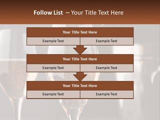 A Couple Of Wine Glasses Sitting On Top Of A Table PowerPoint Template