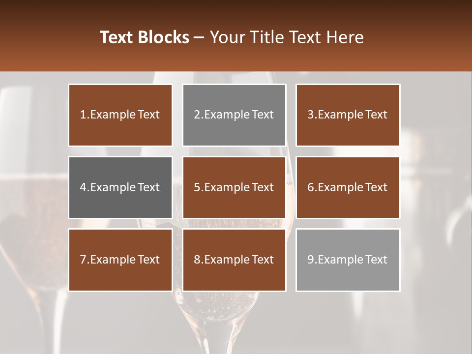 A Couple Of Wine Glasses Sitting On Top Of A Table PowerPoint Template