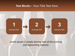 A Couple Of Wine Glasses Sitting On Top Of A Table PowerPoint Template