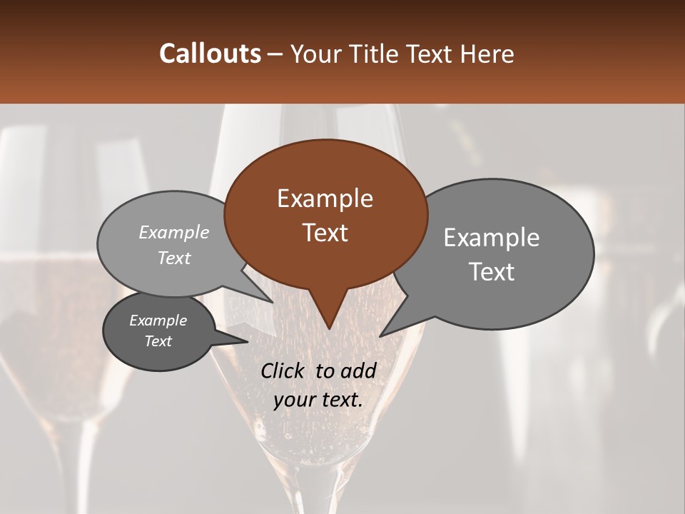 A Couple Of Wine Glasses Sitting On Top Of A Table PowerPoint Template