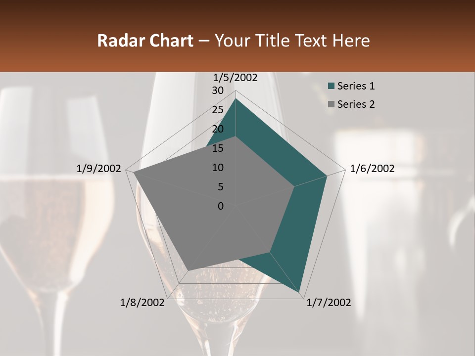 A Couple Of Wine Glasses Sitting On Top Of A Table PowerPoint Template