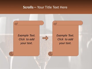 A Couple Of Wine Glasses Sitting On Top Of A Table PowerPoint Template