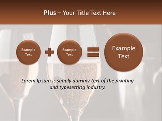 A Couple Of Wine Glasses Sitting On Top Of A Table PowerPoint Template