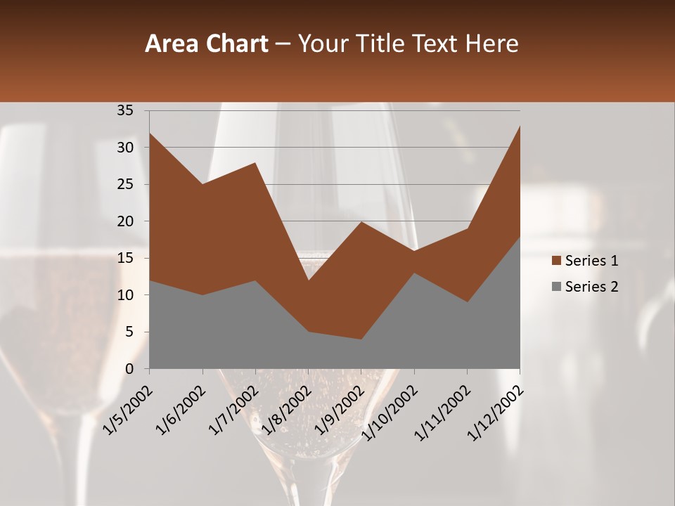 A Couple Of Wine Glasses Sitting On Top Of A Table PowerPoint Template