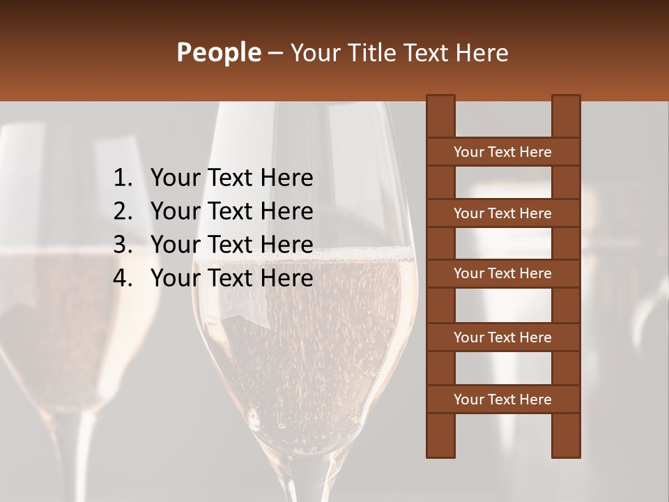 A Couple Of Wine Glasses Sitting On Top Of A Table PowerPoint Template