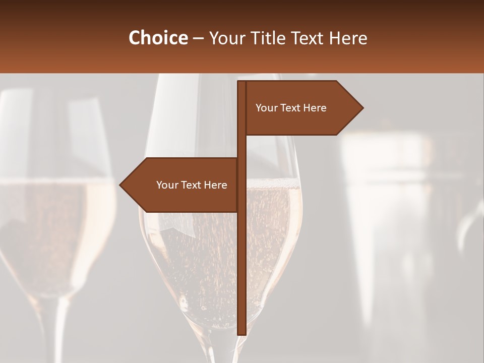A Couple Of Wine Glasses Sitting On Top Of A Table PowerPoint Template
