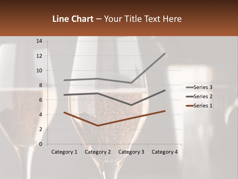 A Couple Of Wine Glasses Sitting On Top Of A Table PowerPoint Template