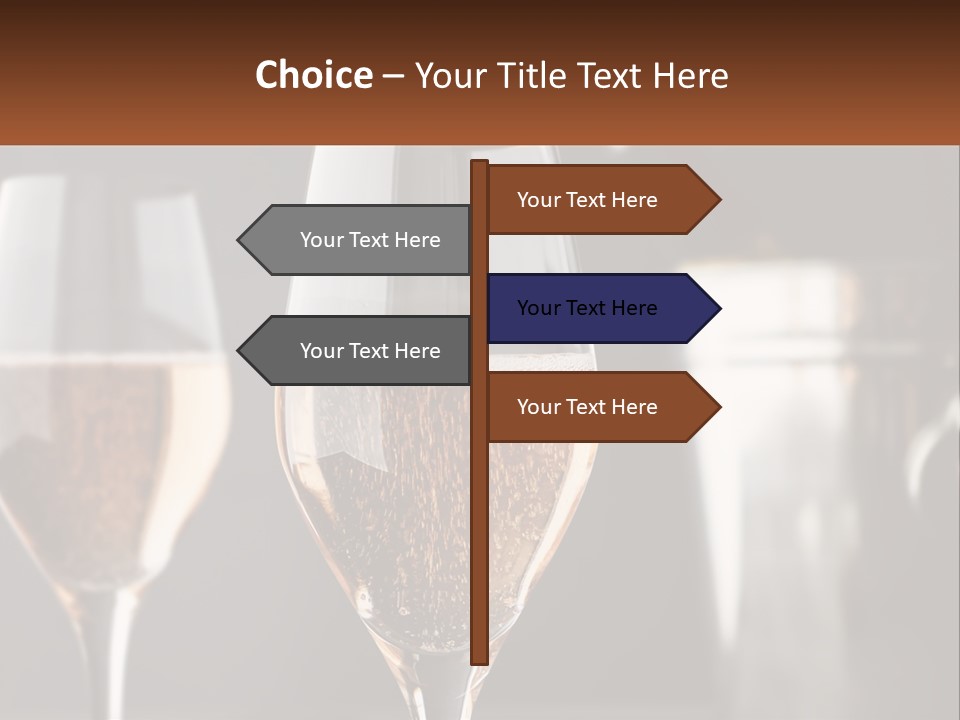 A Couple Of Wine Glasses Sitting On Top Of A Table PowerPoint Template
