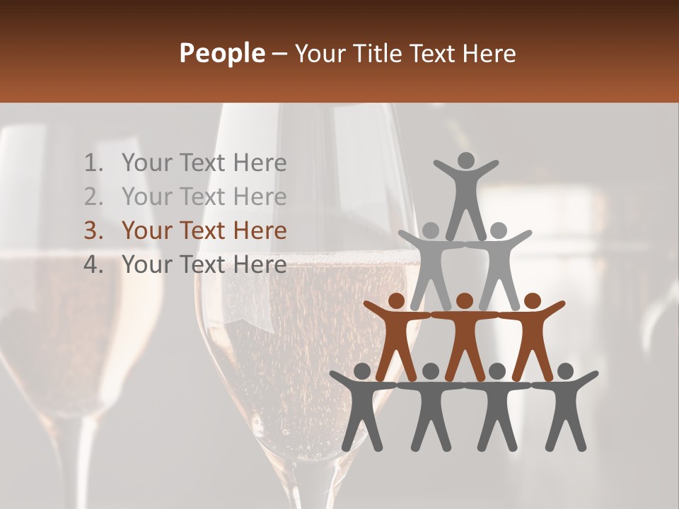 A Couple Of Wine Glasses Sitting On Top Of A Table PowerPoint Template