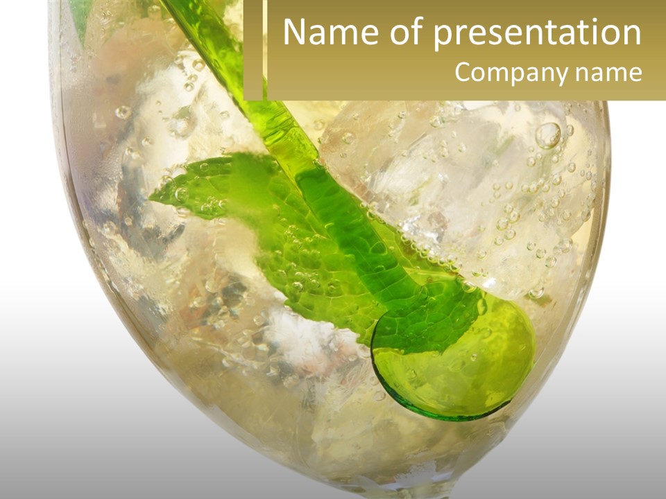 A Picture Of A Plant In A Glass Of Water PowerPoint Template