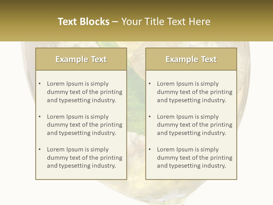 A Picture Of A Plant In A Glass Of Water PowerPoint Template
