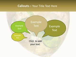 A Picture Of A Plant In A Glass Of Water PowerPoint Template