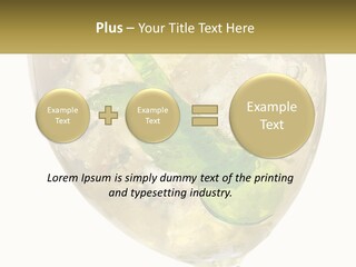 A Picture Of A Plant In A Glass Of Water PowerPoint Template