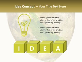 A Picture Of A Plant In A Glass Of Water PowerPoint Template