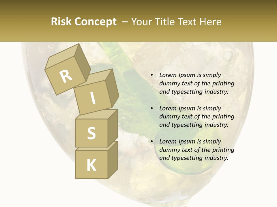 A Picture Of A Plant In A Glass Of Water PowerPoint Template