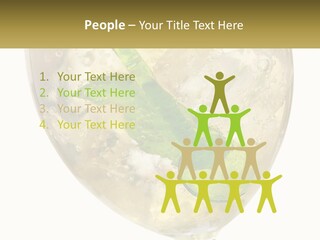 A Picture Of A Plant In A Glass Of Water PowerPoint Template