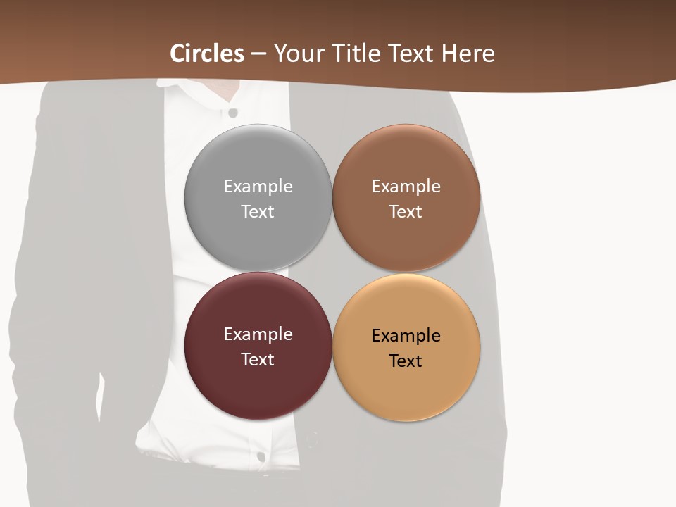 A Man In A Suit Standing In Front Of A Brown Background PowerPoint Template