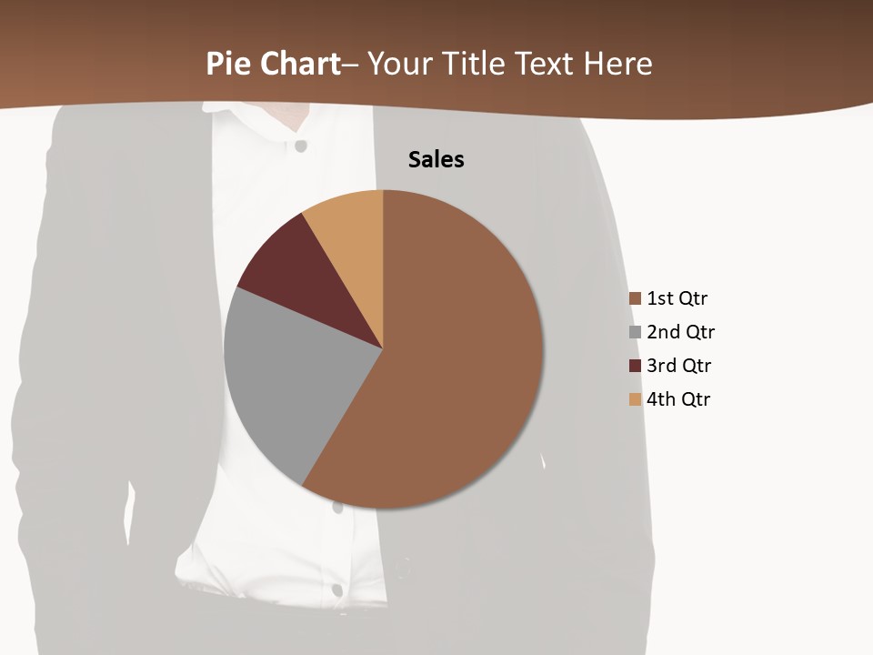 A Man In A Suit Standing In Front Of A Brown Background PowerPoint Template