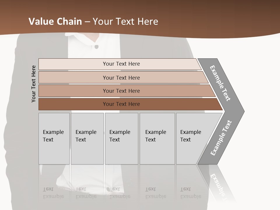A Man In A Suit Standing In Front Of A Brown Background PowerPoint Template