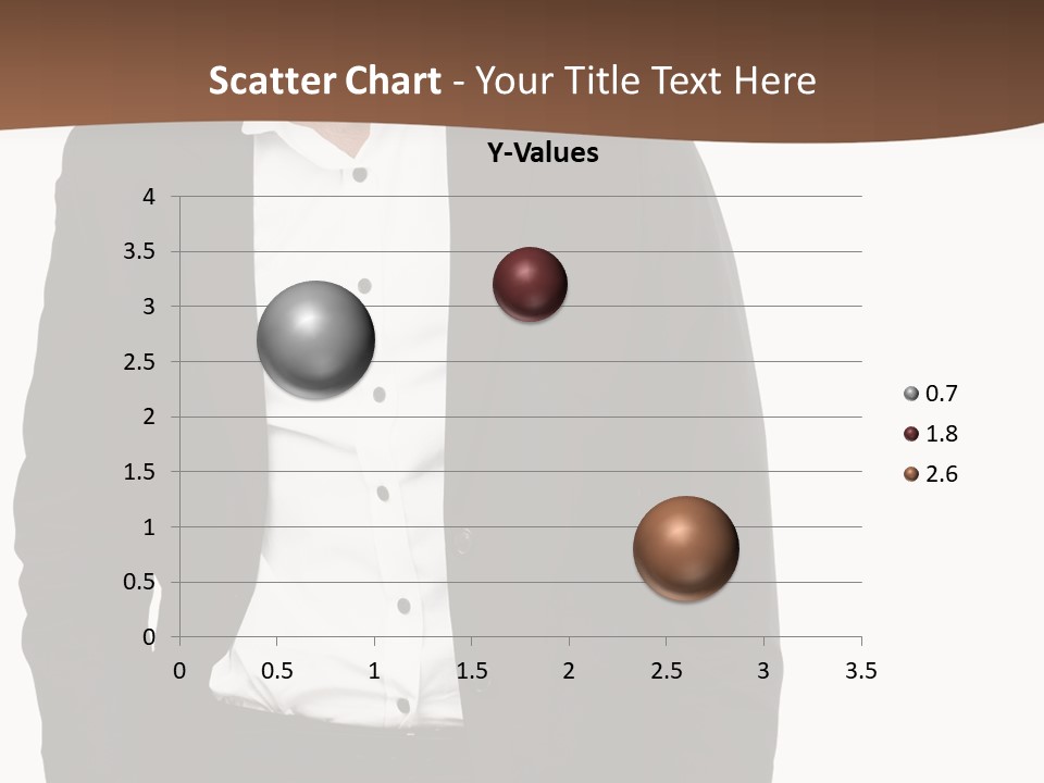 A Man In A Suit Standing In Front Of A Brown Background PowerPoint Template