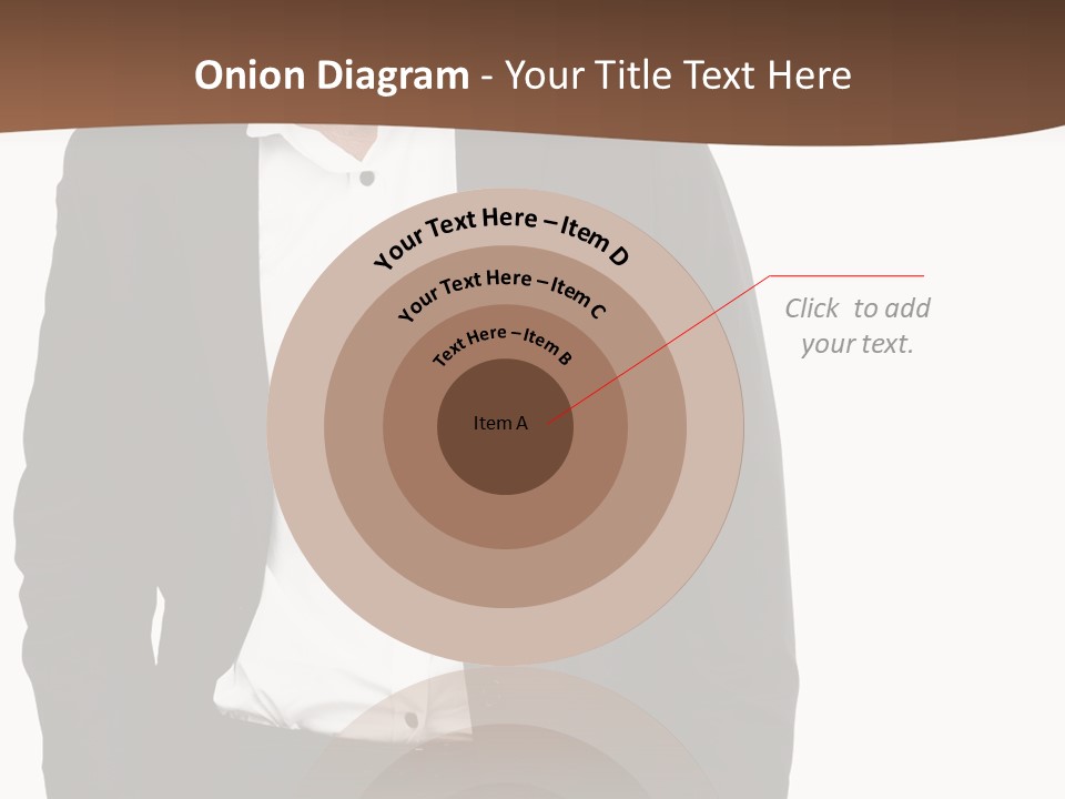 A Man In A Suit Standing In Front Of A Brown Background PowerPoint Template