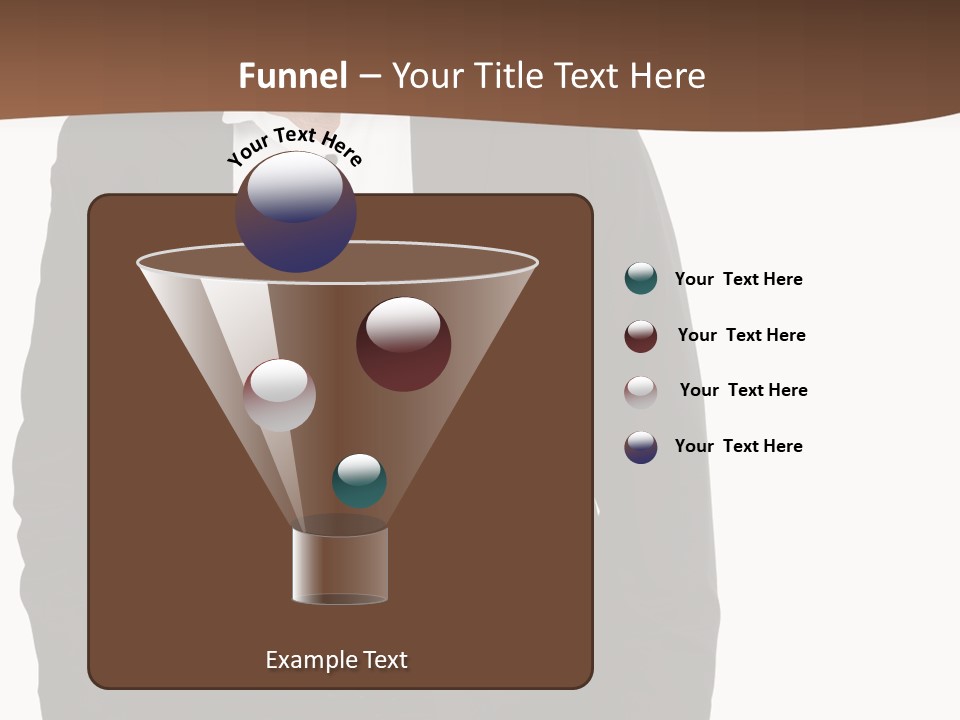 A Man In A Suit Standing In Front Of A Brown Background PowerPoint Template