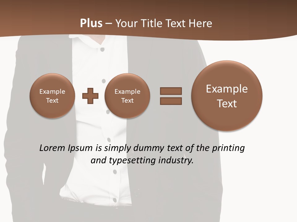 A Man In A Suit Standing In Front Of A Brown Background PowerPoint Template
