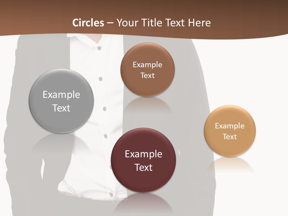 A Man In A Suit Standing In Front Of A Brown Background PowerPoint Template