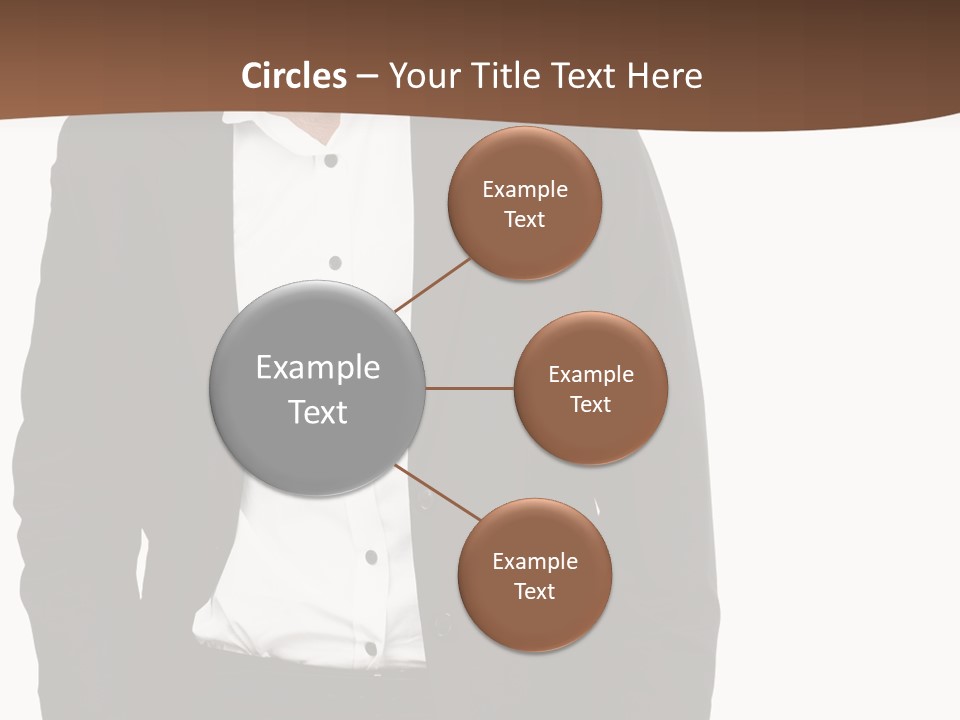 A Man In A Suit Standing In Front Of A Brown Background PowerPoint Template