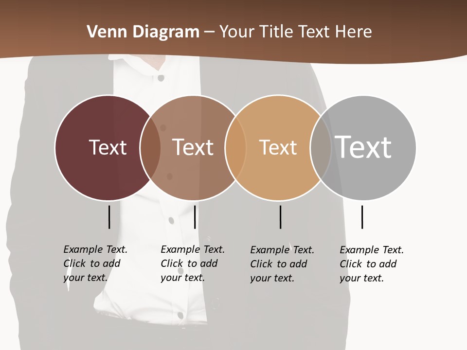 A Man In A Suit Standing In Front Of A Brown Background PowerPoint Template