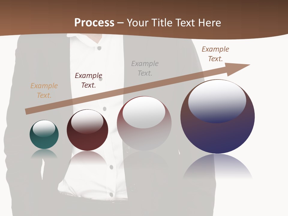 A Man In A Suit Standing In Front Of A Brown Background PowerPoint Template