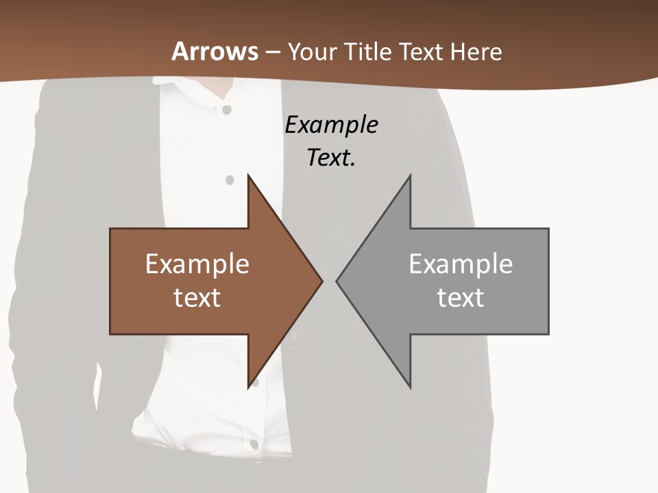 A Man In A Suit Standing In Front Of A Brown Background PowerPoint Template