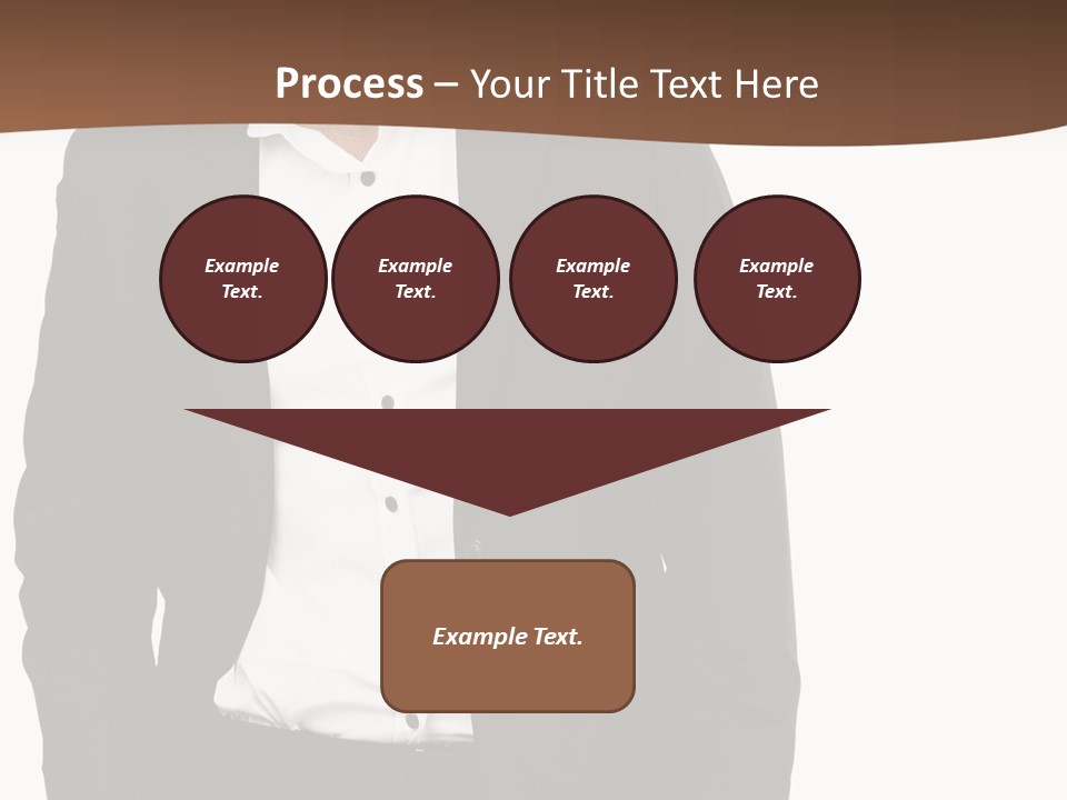 A Man In A Suit Standing In Front Of A Brown Background PowerPoint Template