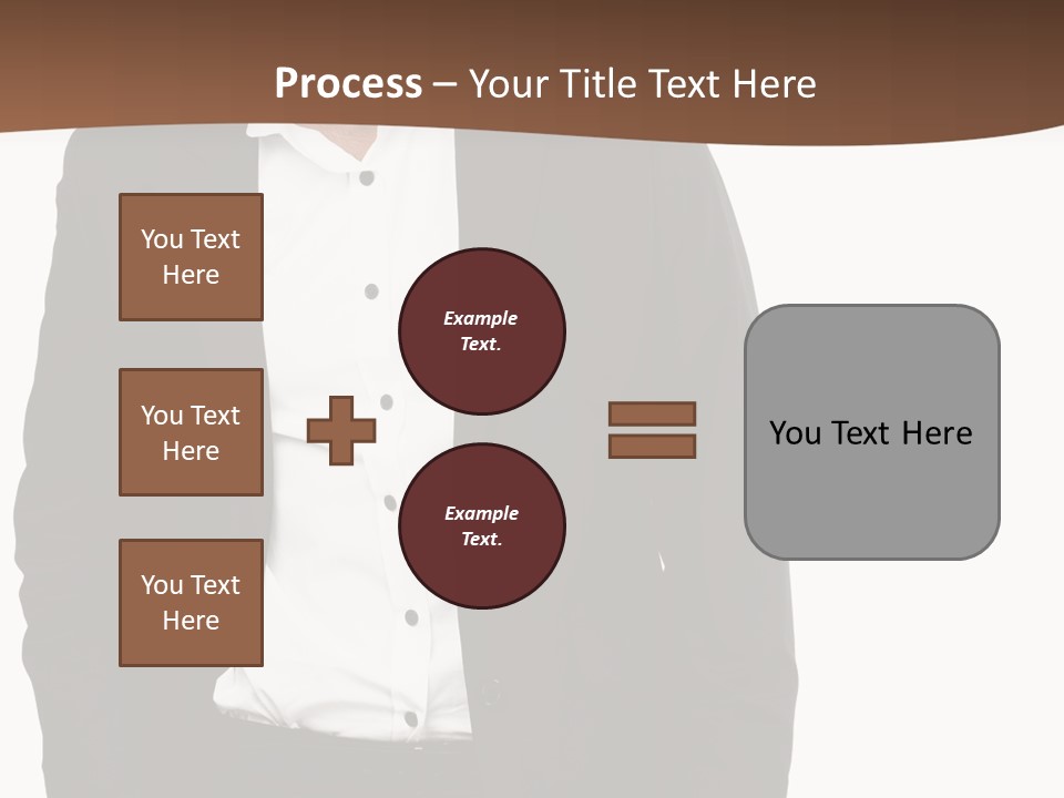 A Man In A Suit Standing In Front Of A Brown Background PowerPoint Template