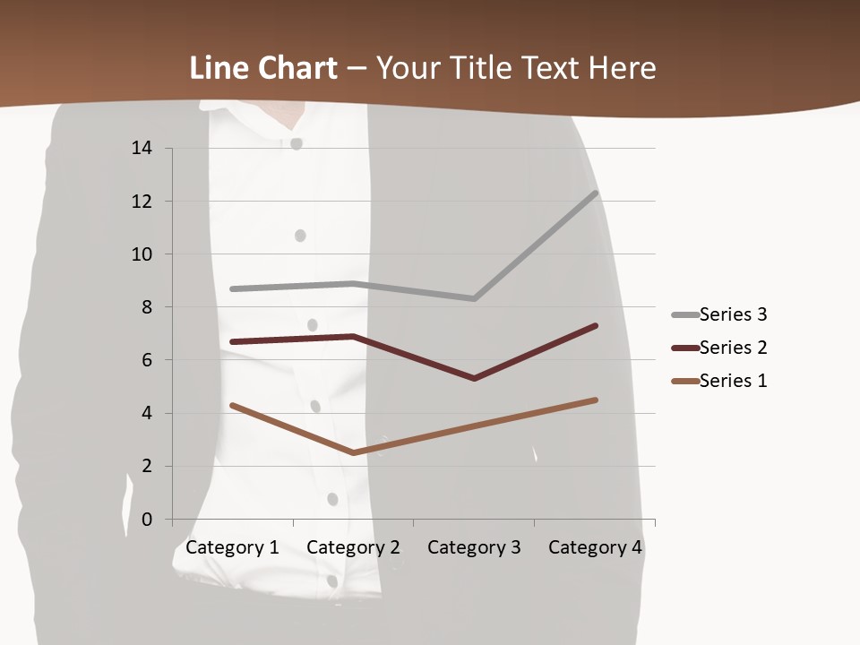 A Man In A Suit Standing In Front Of A Brown Background PowerPoint Template