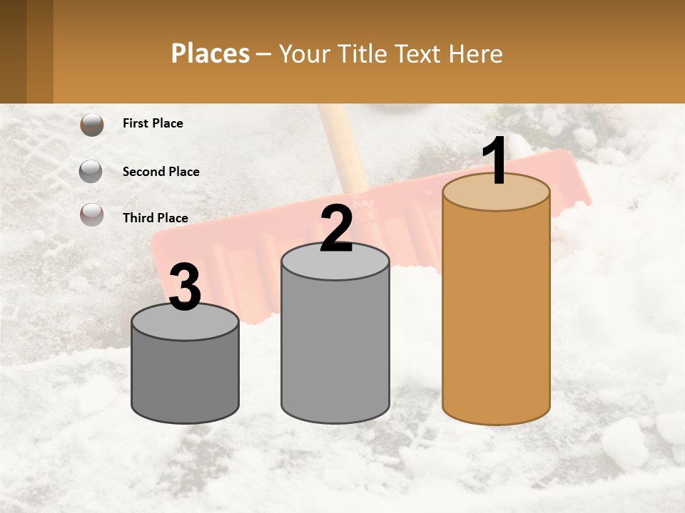 A Snow Shovel Is Laying In A Pile Of Snow PowerPoint Template