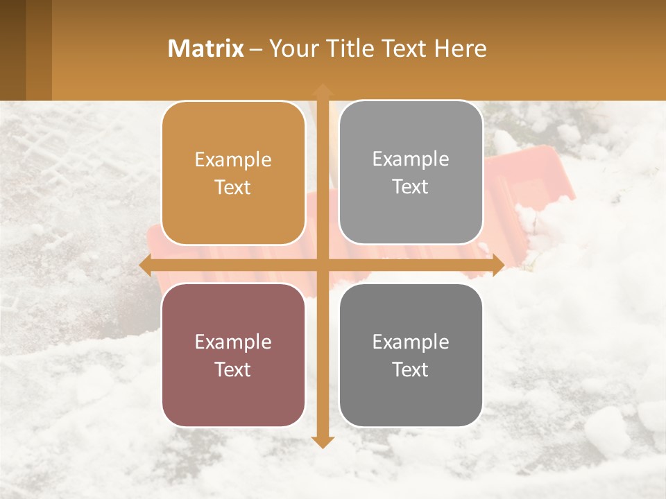A Snow Shovel Is Laying In A Pile Of Snow PowerPoint Template