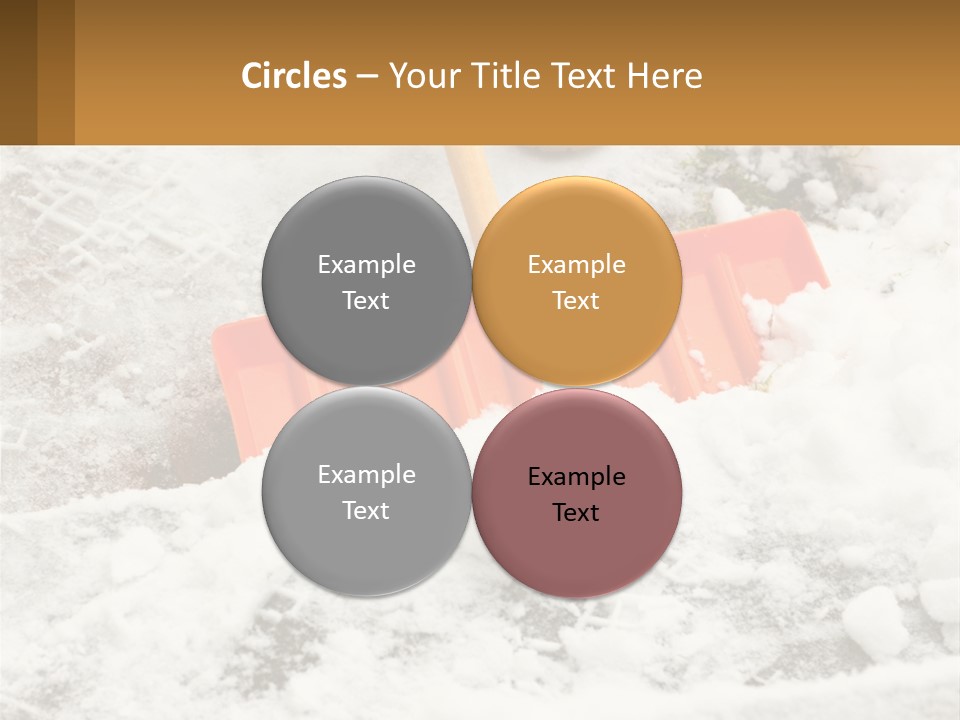 A Snow Shovel Is Laying In A Pile Of Snow PowerPoint Template