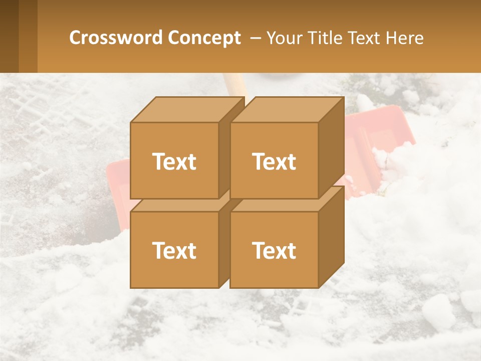 A Snow Shovel Is Laying In A Pile Of Snow PowerPoint Template