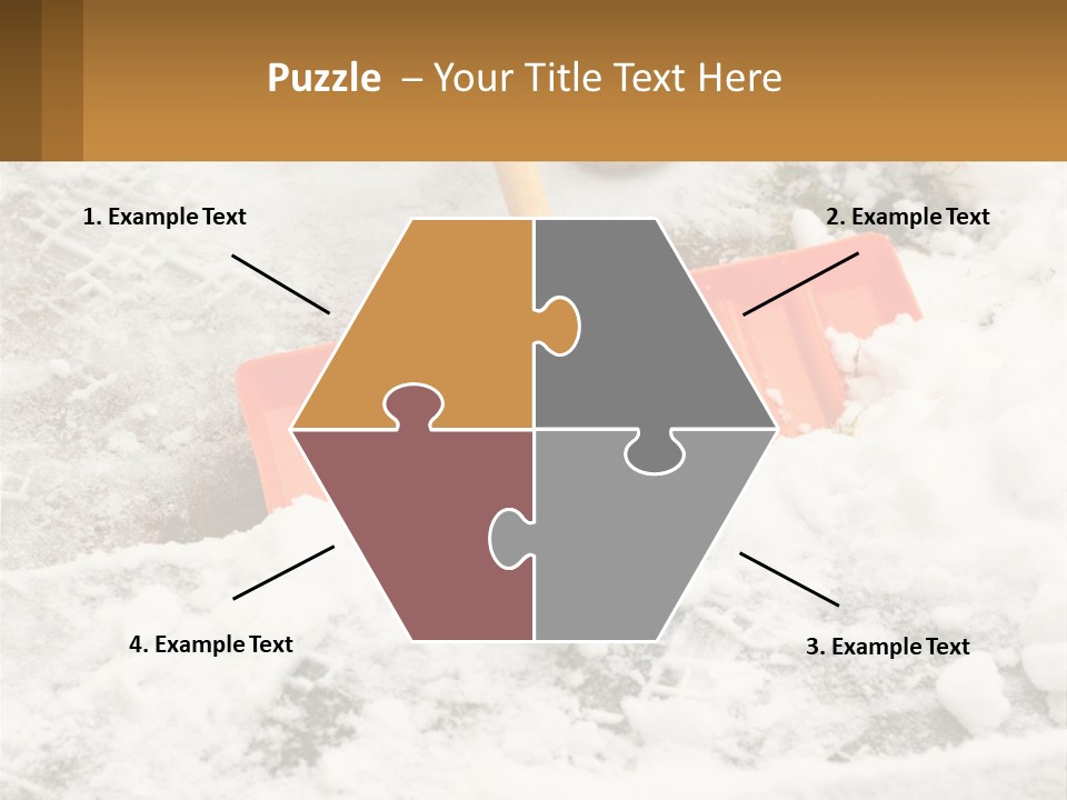 A Snow Shovel Is Laying In A Pile Of Snow PowerPoint Template