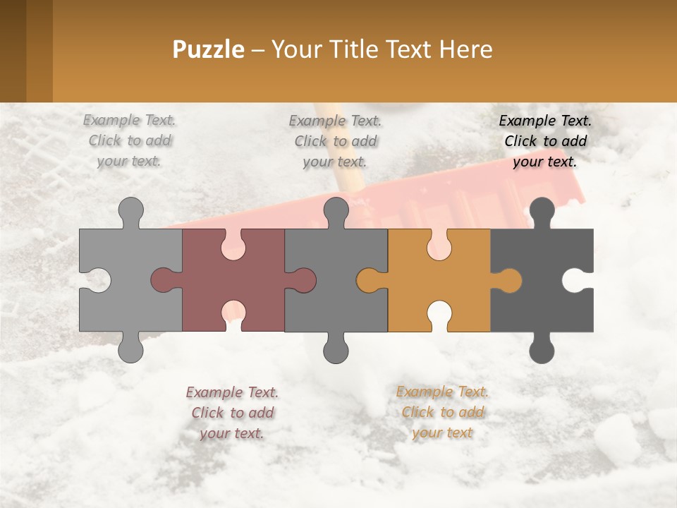 A Snow Shovel Is Laying In A Pile Of Snow PowerPoint Template