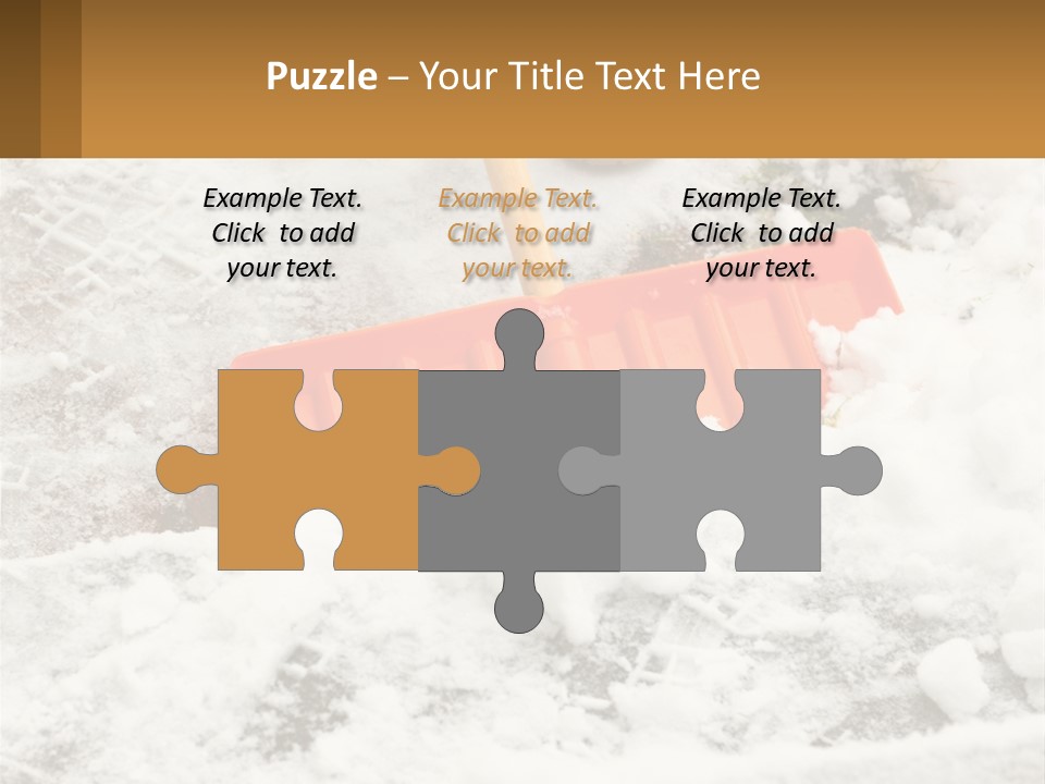 A Snow Shovel Is Laying In A Pile Of Snow PowerPoint Template