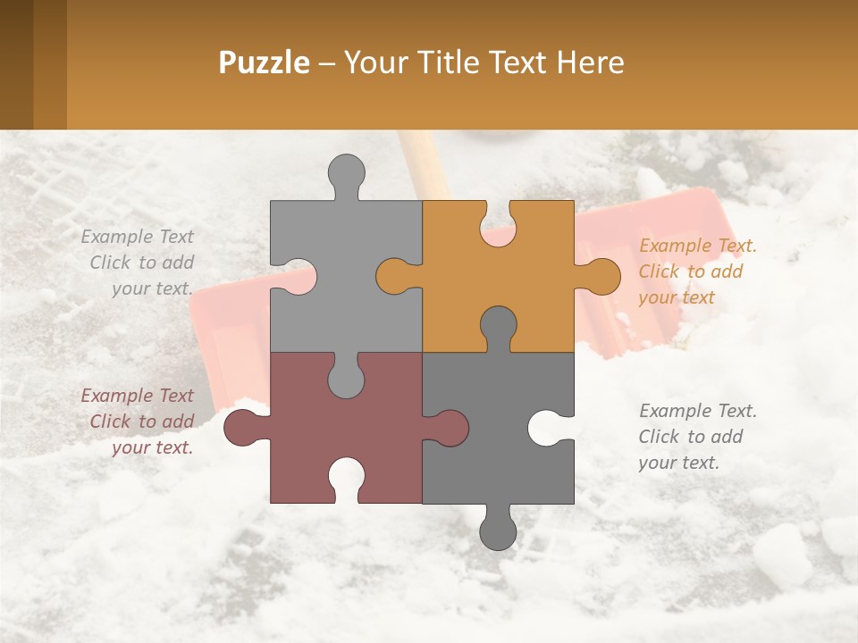 A Snow Shovel Is Laying In A Pile Of Snow PowerPoint Template