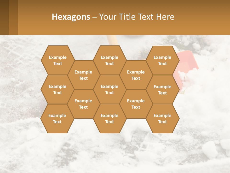 A Snow Shovel Is Laying In A Pile Of Snow PowerPoint Template