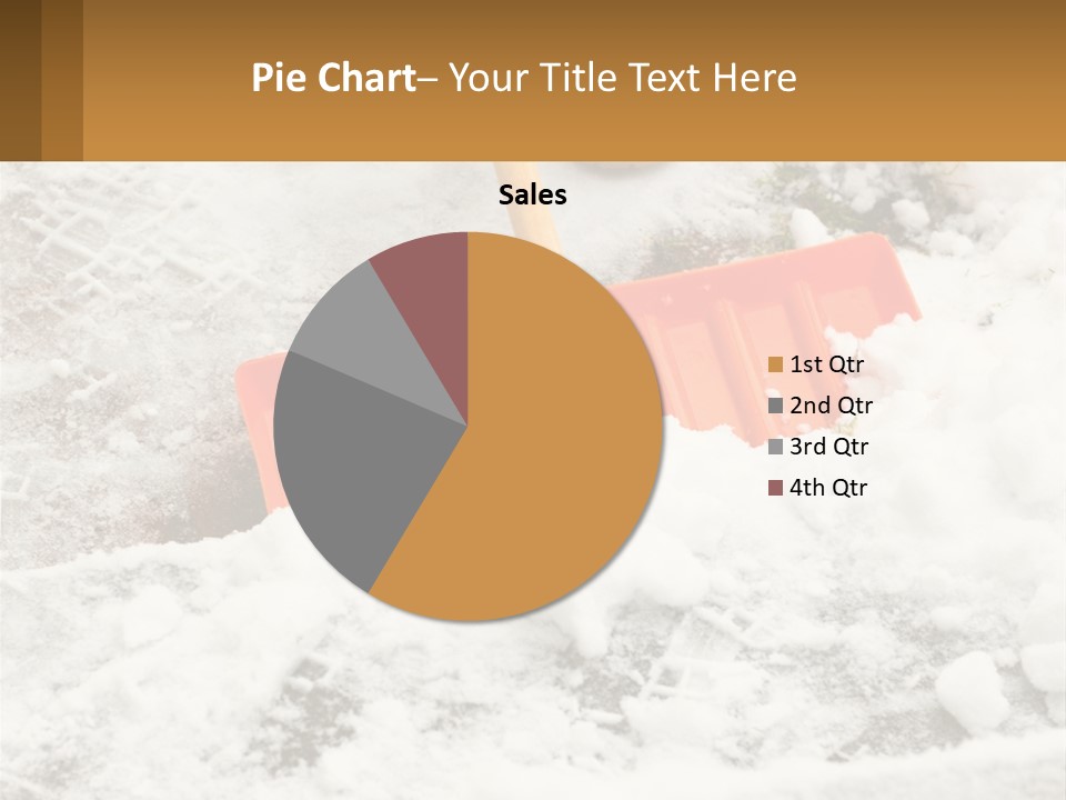 A Snow Shovel Is Laying In A Pile Of Snow PowerPoint Template